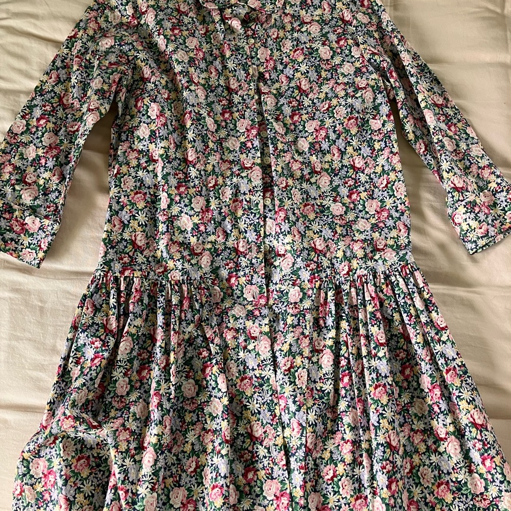 Charming Tuckernuck The shirt floral dress with Pink and Green Accents